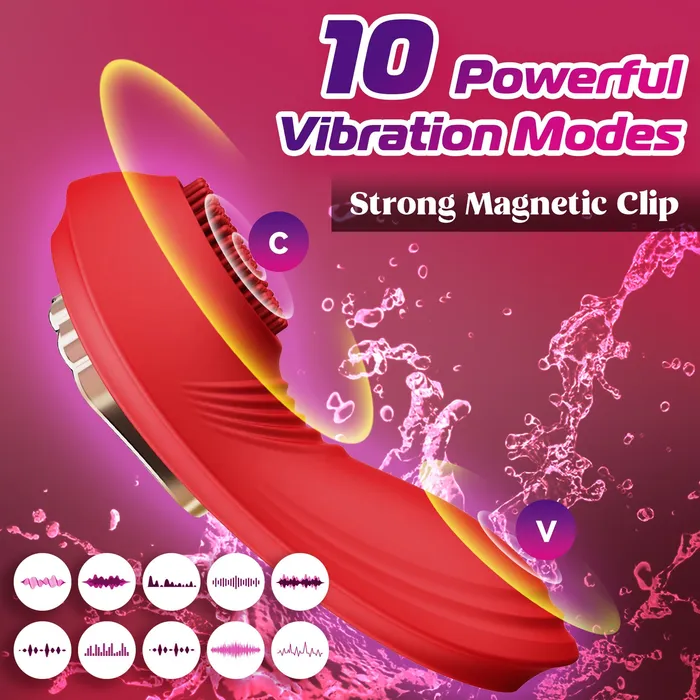 Amovibe Female Sex Toys Wearable Panty Vibrator with Strong Magnetic Clip