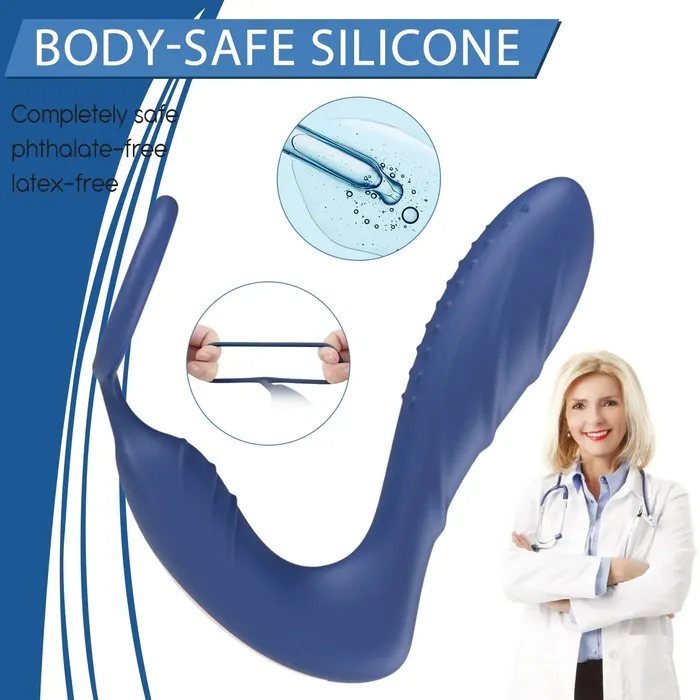 Amovibe Male Sex Toys Cock Ring Prostate Massager Delay Ejaculation Silicone Toy