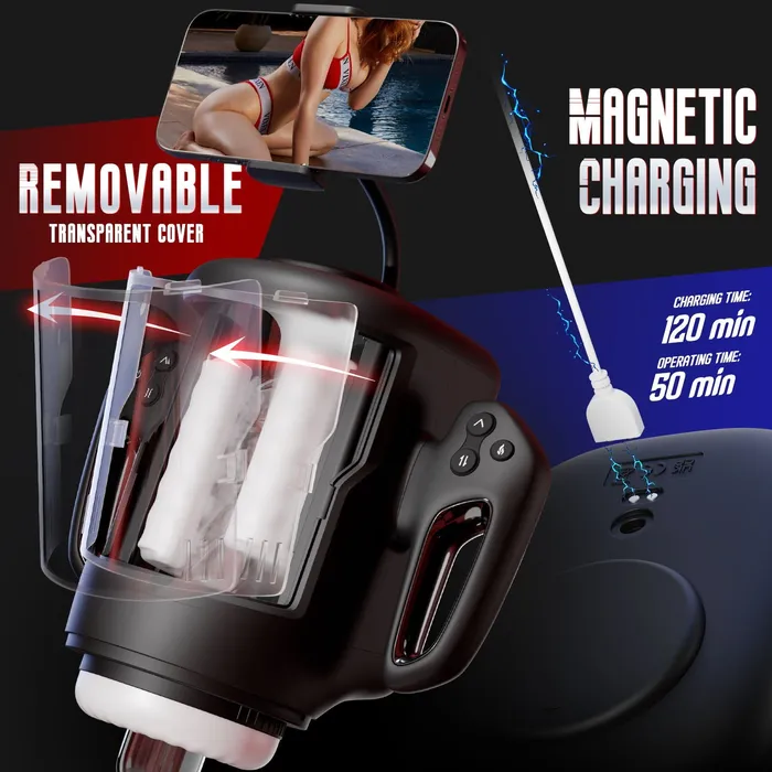 Amovibe Male Sex Toys Rubbing Masturbator Cup with Vibrating Heating Phone Mount Amovibe Male Sex Toys Rubbing Masturbator Cup with Vibrating Heating Phone Mount
