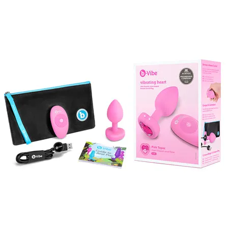 Anal B VIBE VIBRATING HEART SHAPED JEWEL PLUG SM PINK Fairvillacom