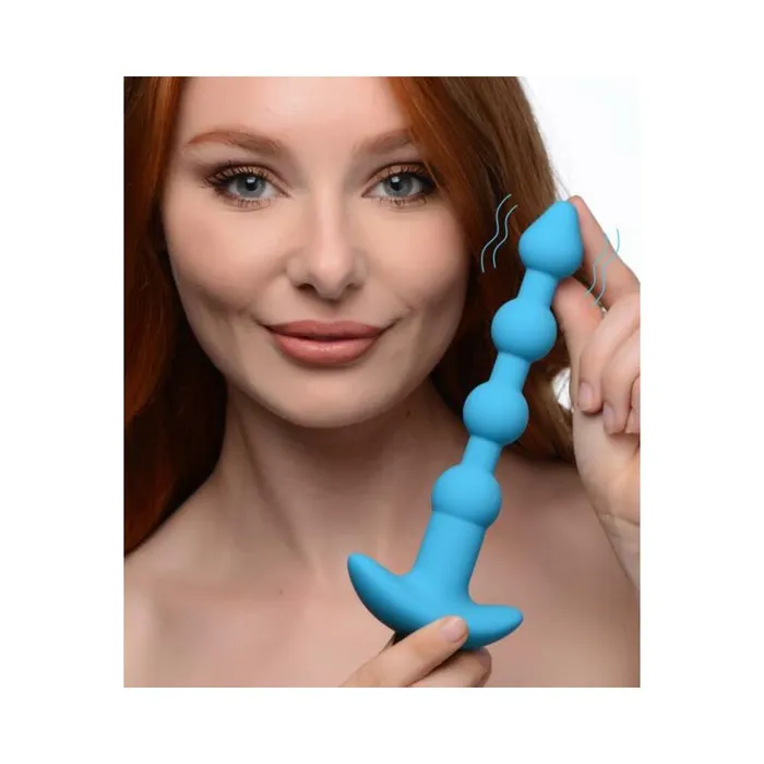 Anal Fairvillacom Bang Vibrating Silicone Anal Beads and Remote Control Blue Anal Fairvillacom Bang Vibrating Silicone Anal Beads and Remote Control Blue