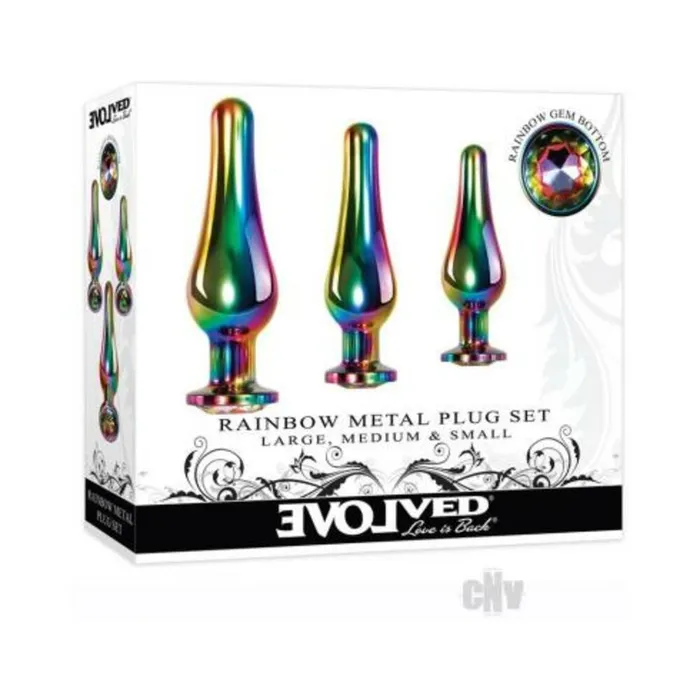 Anal Fairvillacom Evolved Rainbow Metal Plug set