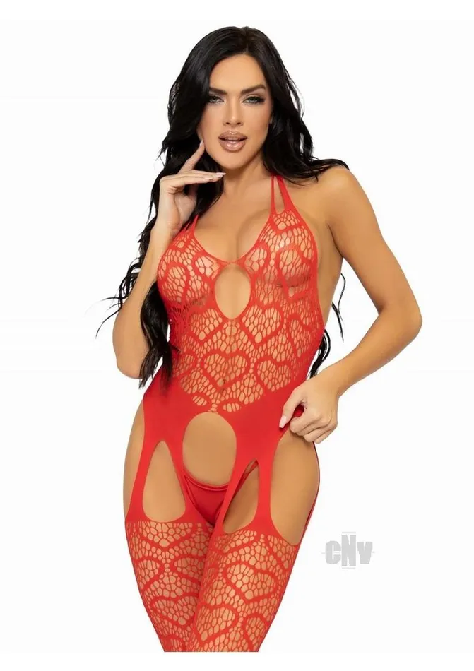 Anal Fairvillacom Seamless Heart Suspend Bodystock Os Red