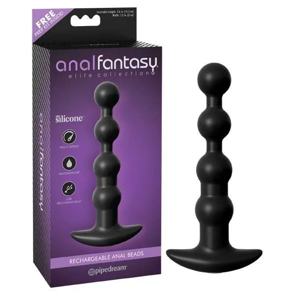 Anal Fantasy Elite Collection 17cm Rechargeable Vibrating Anal Beads ShhhWndsr Male Sex Toys Anal Fantasy Elite Collection 17cm Rechargeable Vibrating Anal Beads ShhhWndsr Male Sex Toys