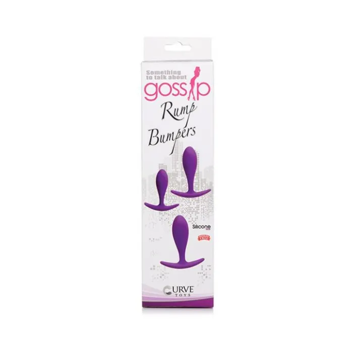 Anal Gossip Rump Bumpers Silicone Set Of 3 Violet Fairvillacom