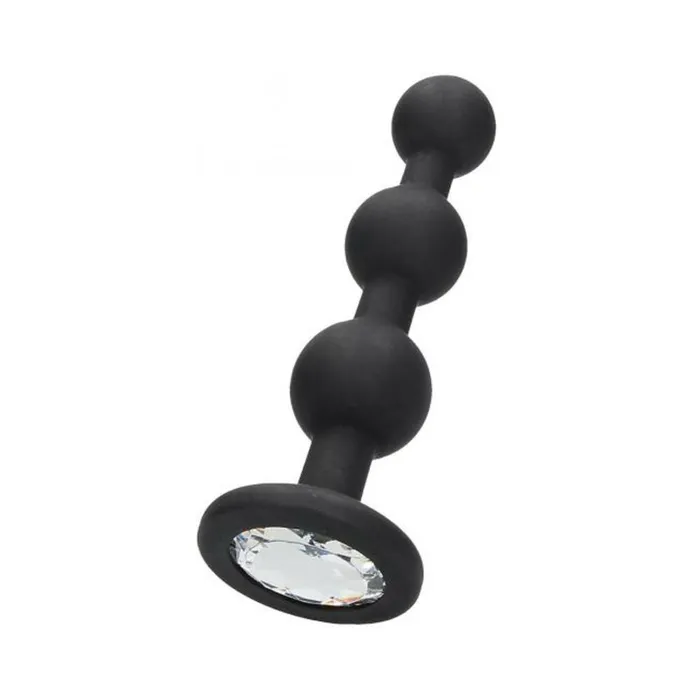 Anal Ouch Silicone Beaded Diamond Butt Plug Black Fairvillacom