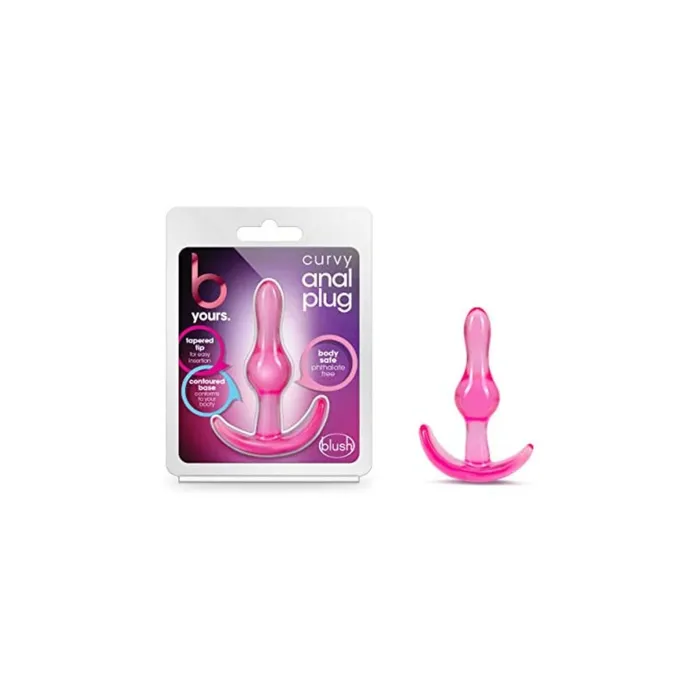 Anal Pink Sensation Online Blush Curvy Anal Plug