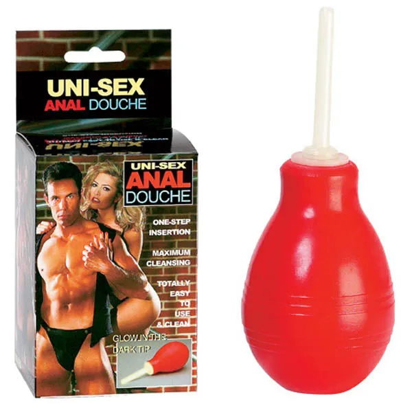 Anal Seven Creations Anal Douche with Glow In Dark Tip Red ShhhWndsr