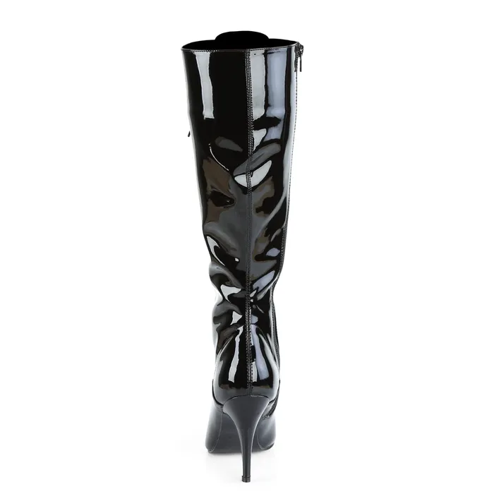 Anal ShhhEFW Vanity 2020 Knee high boot with 4 inch heel Black Patent