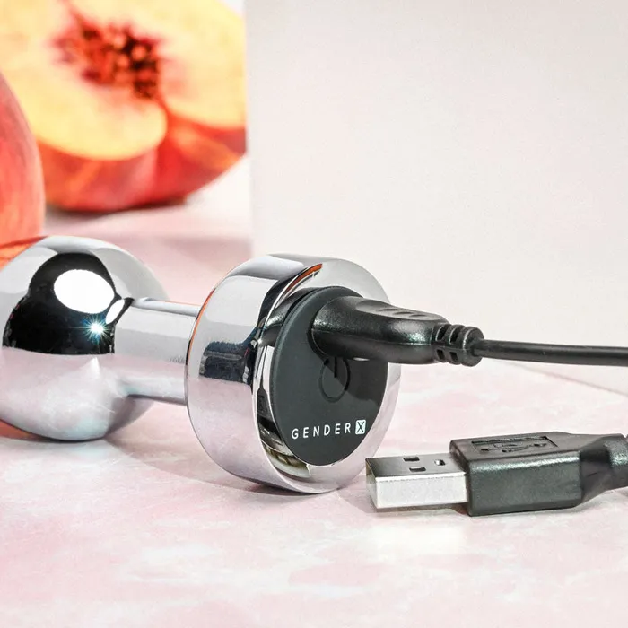 Anal ShhhWndsr Gender X ROCKIN METAL PLUG Metallic 93 cm USB Rechargeable Butt Plug Anal ShhhWndsr Gender X ROCKIN METAL PLUG Metallic 93 cm USB Rechargeable Butt Plug