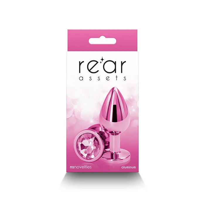 Anal ShhhWndsr Rear Assets Butt Plug with Crystal Insert Pink Medium