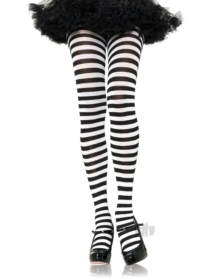 Anal Striped Tights Plus Blackwhite Fairvillacom