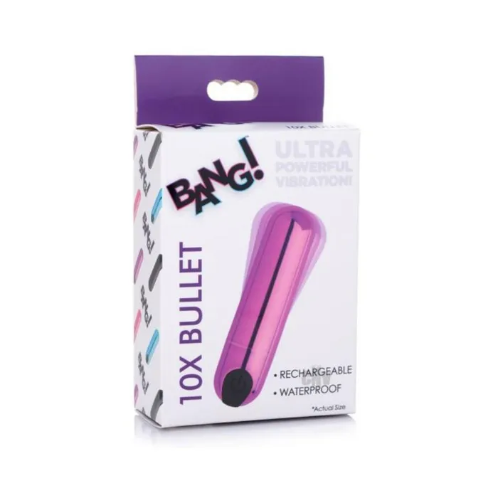 BANG 10X VIBRATING METALLIC BULLET PURPLE Fairvillacom Vibrators