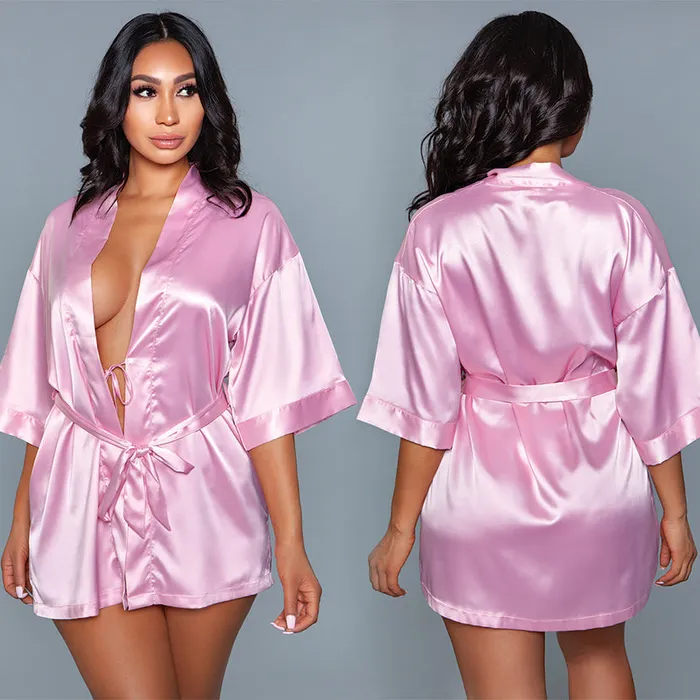 BeWicked Satin RobePink XLarge Fairvillacom Vibrators