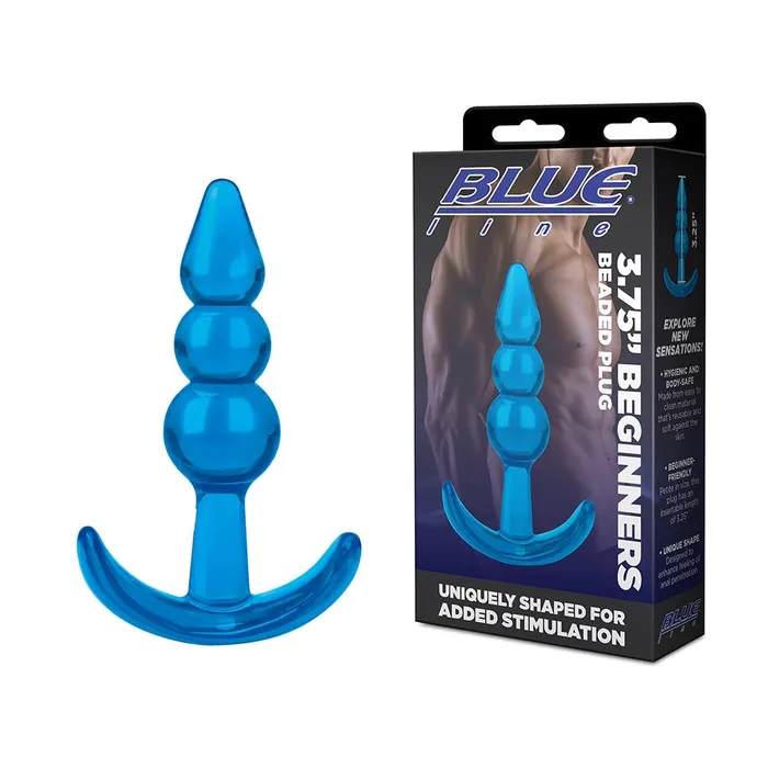 Blue Line C B 375 Beginners Beaded Plug Jelly Blue Fairvillacom Anal
