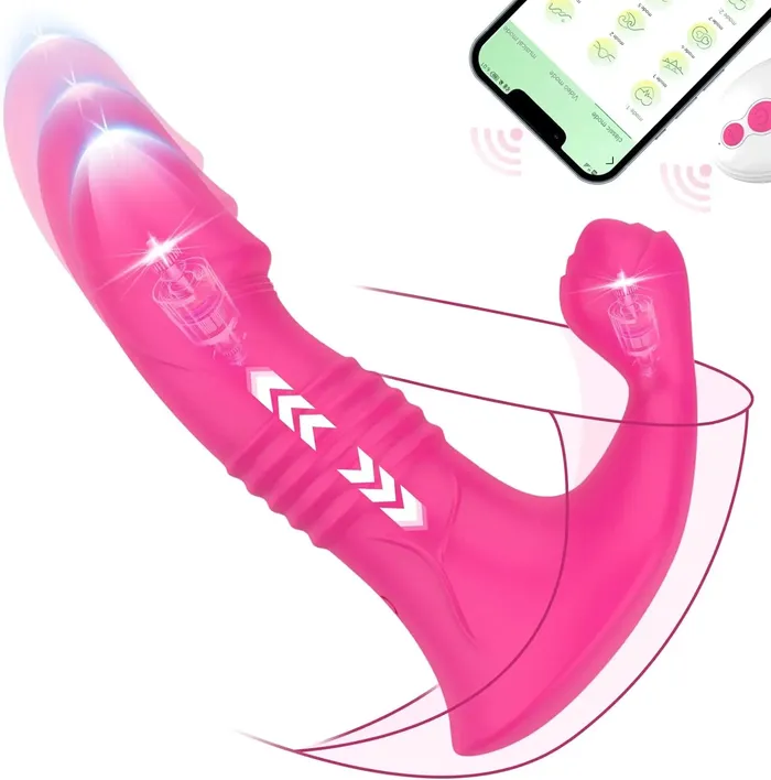 BluetoothControlled Thrusting Vibrator Amovibe Vibrators