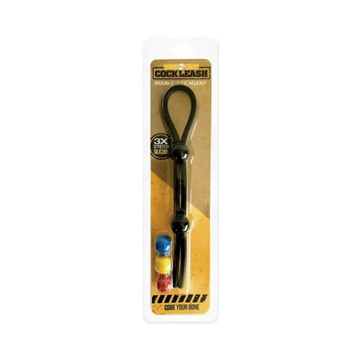 Boneyard Double Cock Leash Black Fairvillacom Dildos