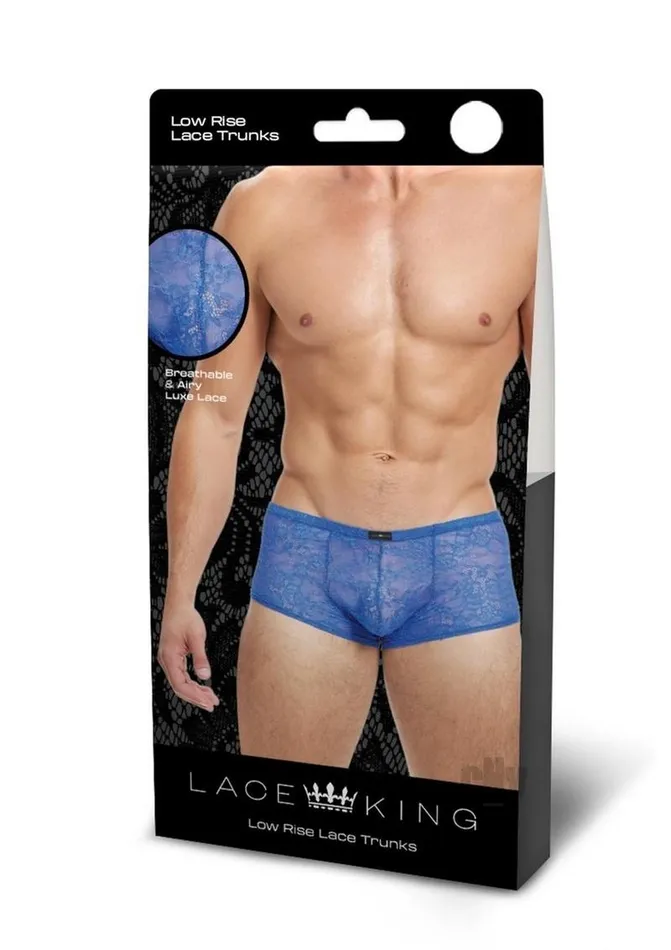 Boyztown Marketing Lace King Lace Boxers Ml Blu Vibrators