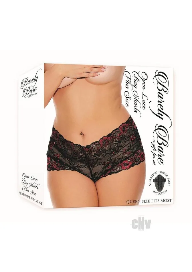Couples Fairvillacom Open Lace Boy Shorts Ps Blk