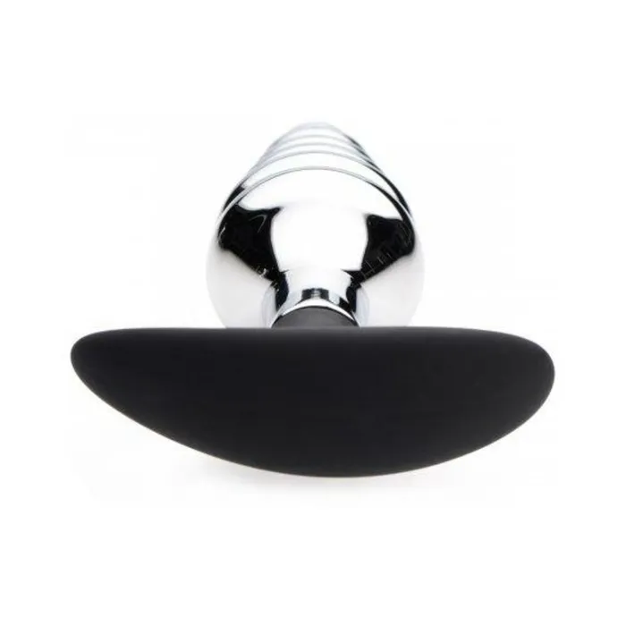 Dark Hive Metal Silicone Ribbed Anal Plug Fairvillacom Male Sex Toys