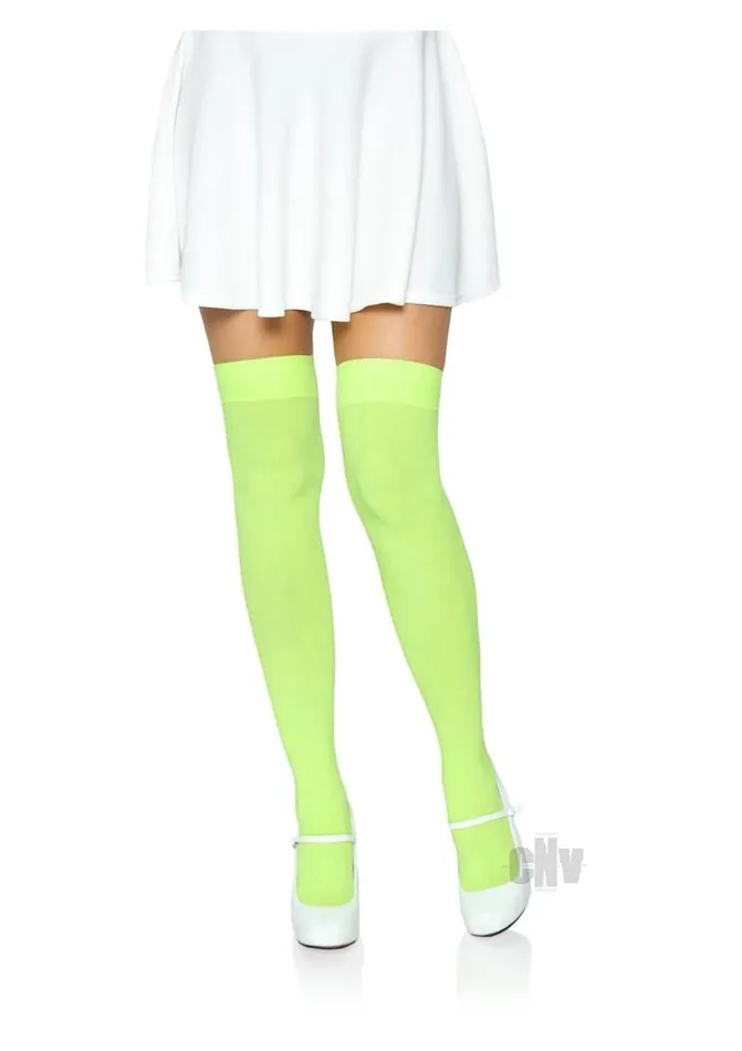 Dildos Fairvillacom Nylon Over The Knee Os Neon Green