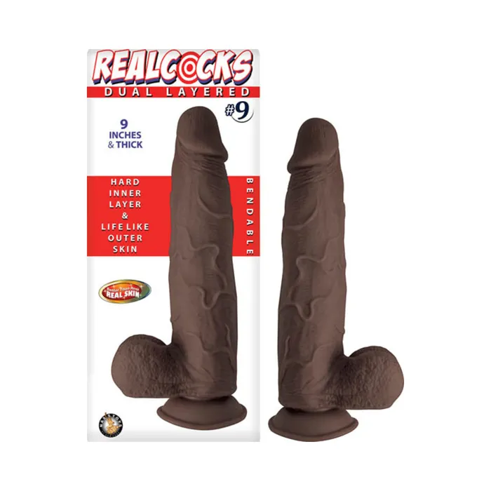 Dildos Fairvillacom Realcocks Dual Layered 9 9in Dark Brown