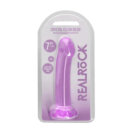 Dildos Fairvillacom Shots RealRock Crystal Clear 7 Dildo Purple