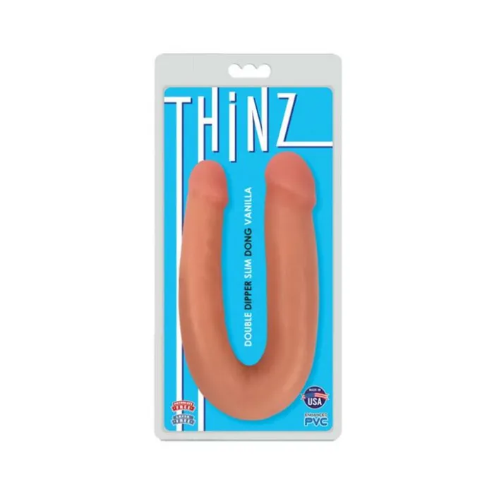 Dildos Fairvillacom Thinz Double Dipper Slim 13 Dong Vanilla