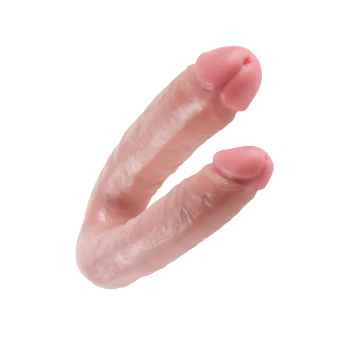Dildos Fairvillacom U Shaped Large Double Trouble Dildo Beige