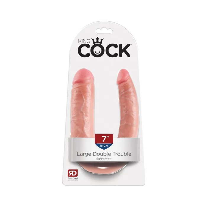 Dildos Fairvillacom U Shaped Large Double Trouble Dildo Beige