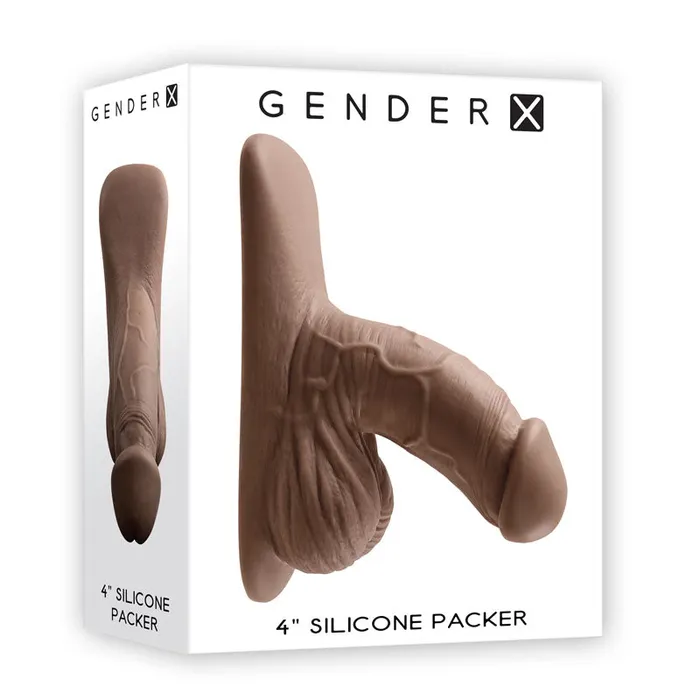Dildos ShhhWndsr Gender X 4 Silicone Packer Dark Skin
