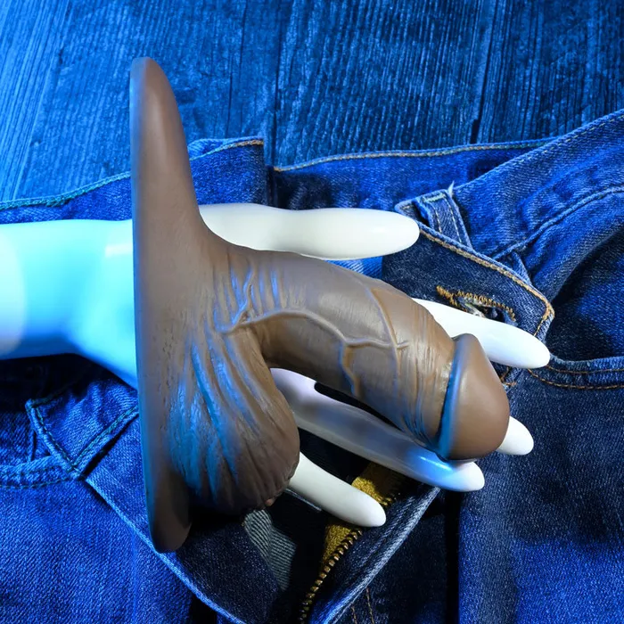 Dildos ShhhWndsr Gender X 4 Silicone Packer Dark Skin Dildos ShhhWndsr Gender X 4 Silicone Packer Dark Skin