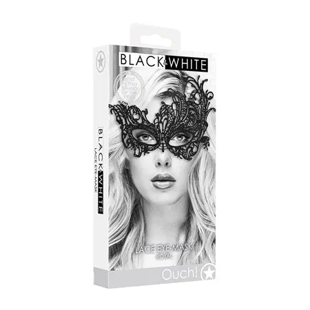 Fairvillacom Anal Shots Ouch Black White Lace Eye Mask Royal Black
