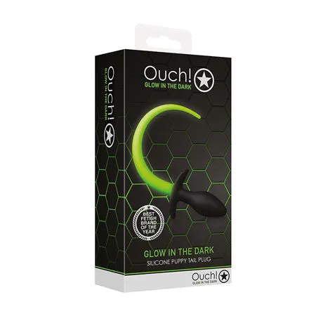 Fairvillacom Anal Shots Ouch Puppy Tail Plug Glow in the Dark