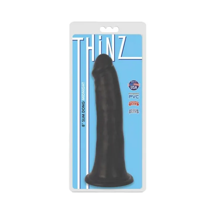 Fairvillacom Anal Thinz 8 Inch Slim Dildo Black