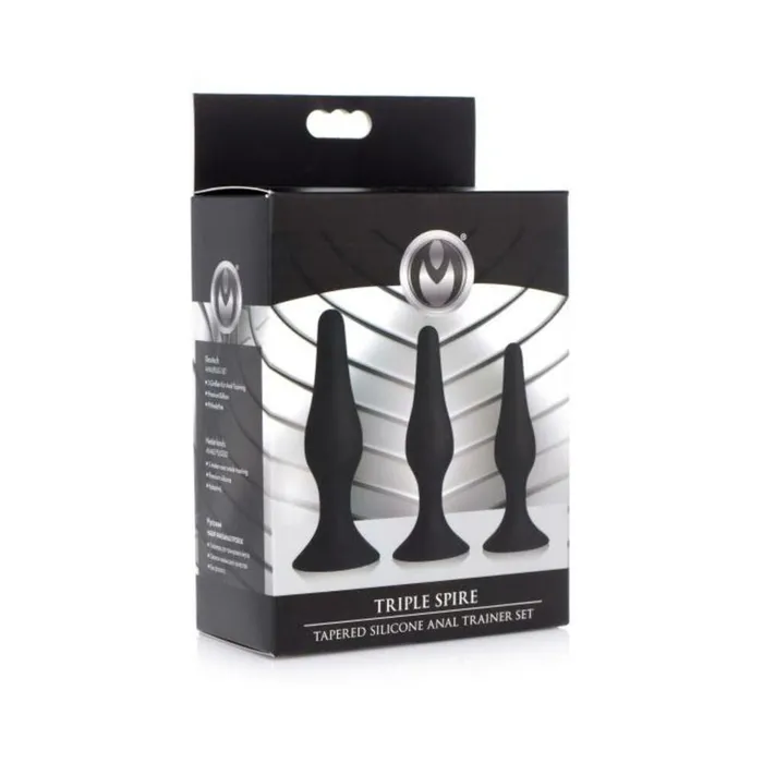 Fairvillacom Anal Triple Spire Tapered Silicone Anal Trainer Set