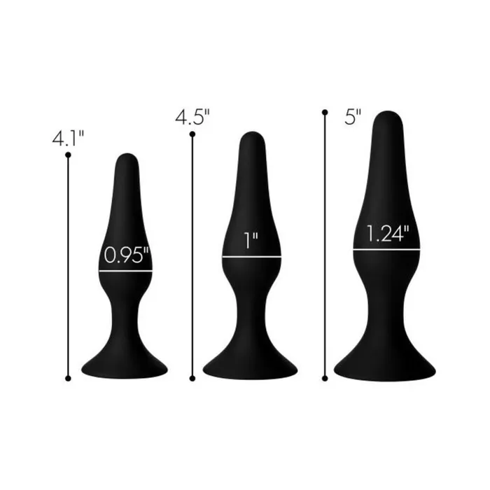Fairvillacom Anal Triple Spire Tapered Silicone Anal Trainer Set