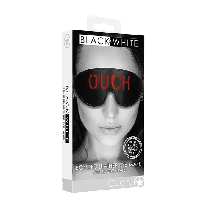 Fairvillacom Couples Ouch BW Bonded Leather EyeMaskStrap B