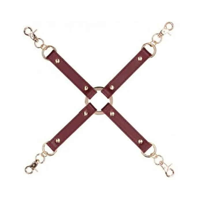 Fairvillacom Couples Ouch Halo Hogtie Connector Burgundy