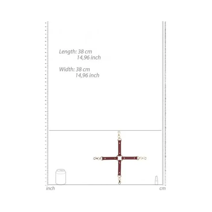 Fairvillacom Couples Ouch Halo Hogtie Connector Burgundy