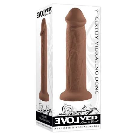 Fairvillacom Dildos Evolved 7 Girthy Vibrating Dong Dark