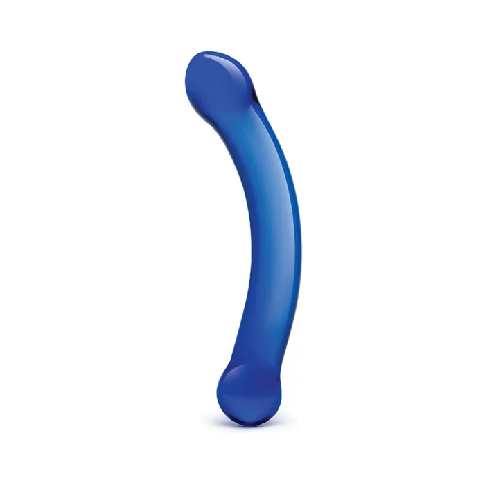 Fairvillacom Dildos Glas 6 inches Curved Glass GSpot Dildo Blue