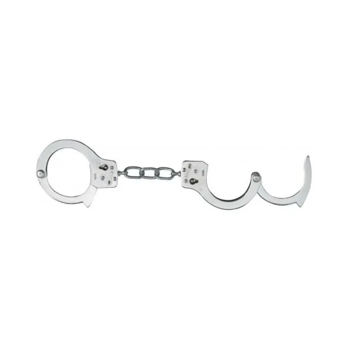 Fairvillacom Dildos Nickel Coated Steel Handcuffs With Single Lock Silver
