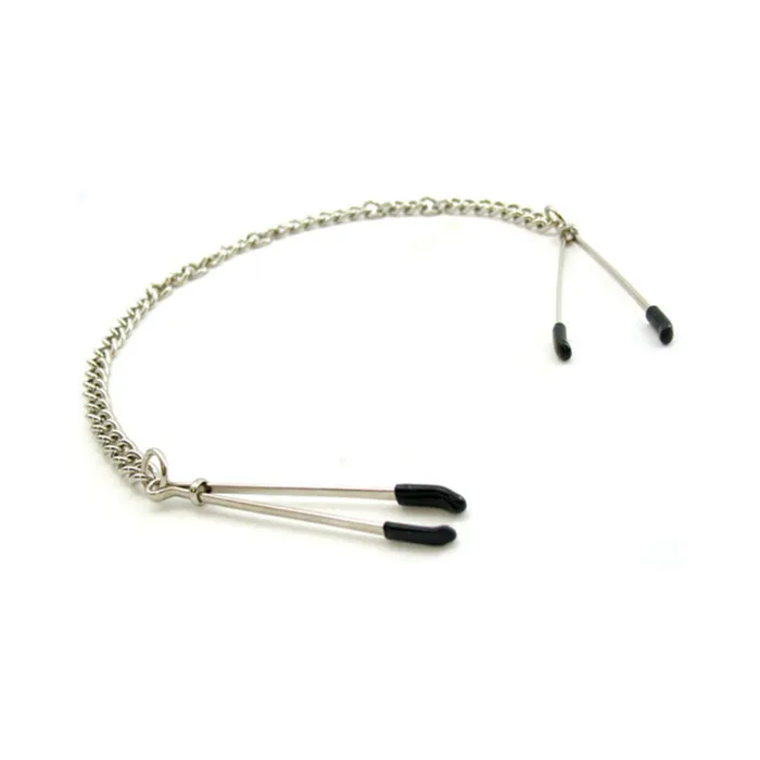 Fairvillacom Female Sex Toys H2h Nipple Clamps Tweezer With Chain chrome