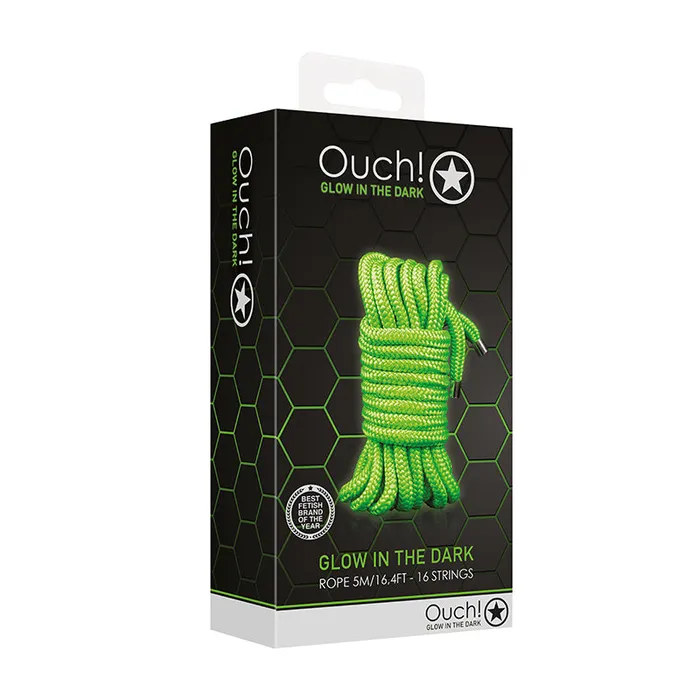 Fairvillacom Female Sex Toys Ouch GITD Rope 5m 16ft Neon Green