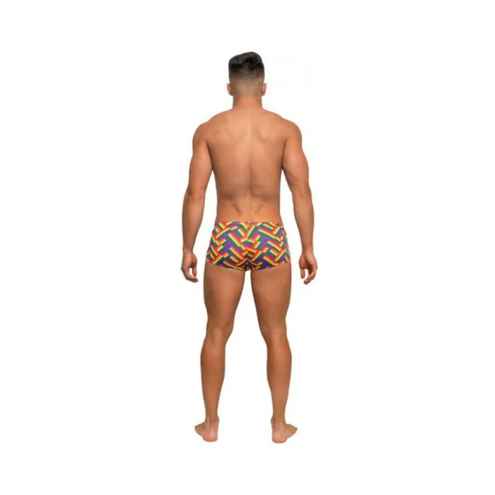 Fairvillacom Female Sex Toys Pride Fest Contoured Pouch Mini Shorts Rainbow Lg