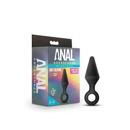 Fairvillacom Male Sex Toys Anal Adventures Platinum Silicone Loop Plug Medium Black Fairvillacom Male Sex Toys Anal Adventures Platinum Silicone Loop Plug Medium Black