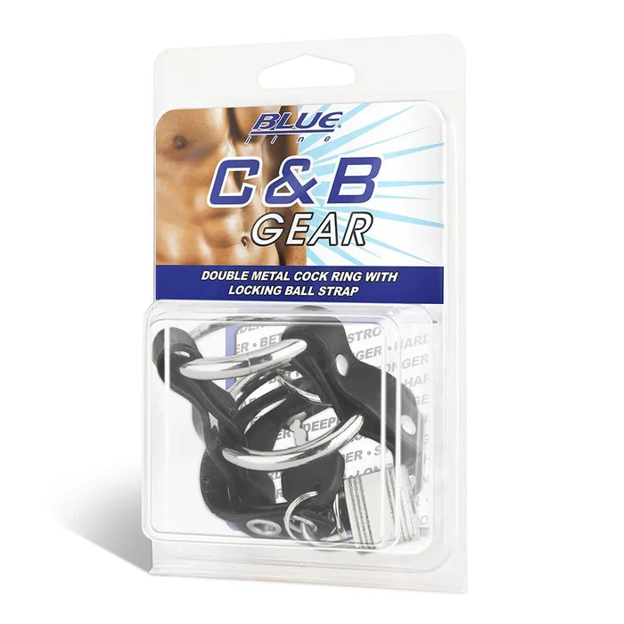Fairvillacom Male Sex Toys Double Metal Cock Ring With Locking Ball Strap