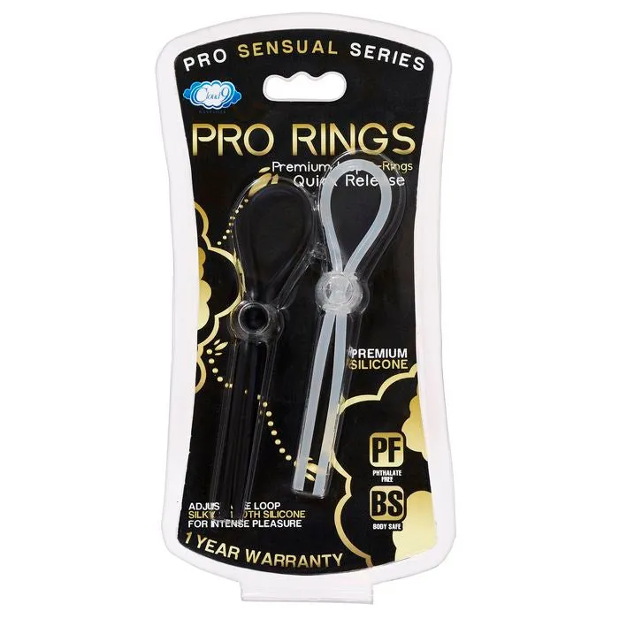 Fairvillacom Male Sex Toys PRO SENSUAL QUICK RELEASE LOOP COCK RING 2 PACK