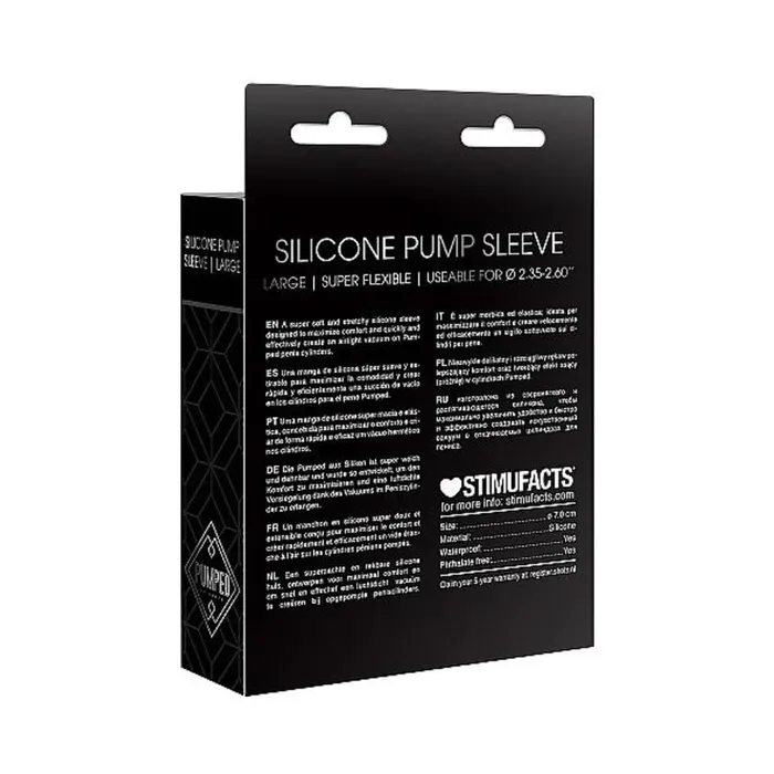 Fairvillacom Male Sex Toys Pumped Silicone Pump Sleeve Large Black